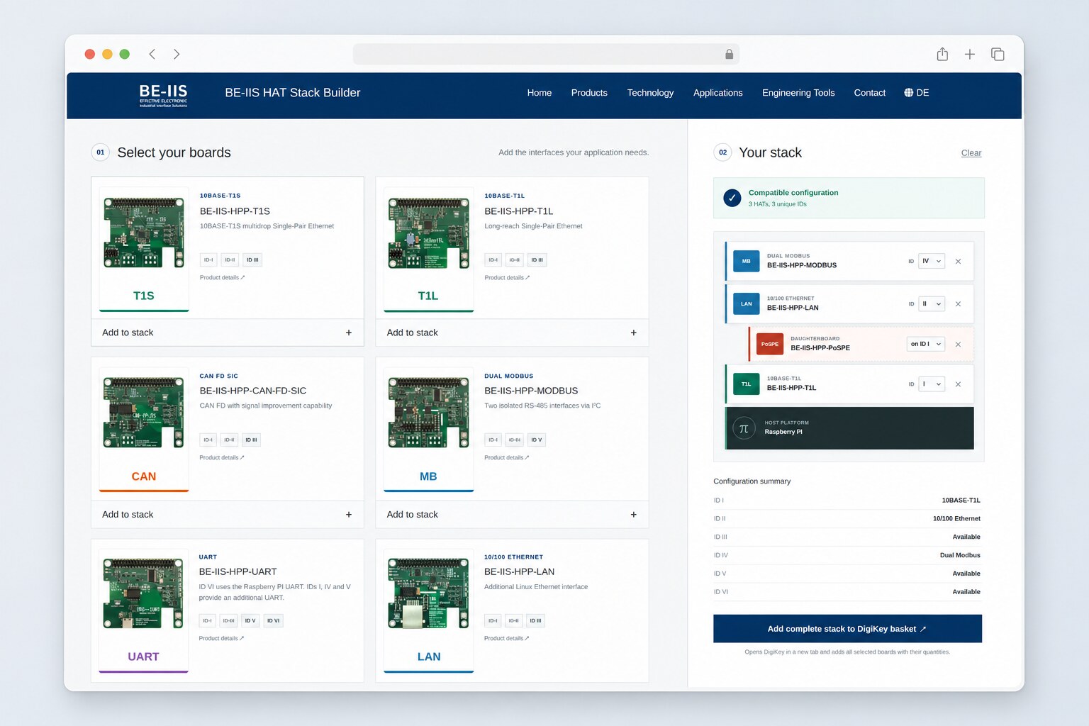 BE-IIS HAT Stack Builder