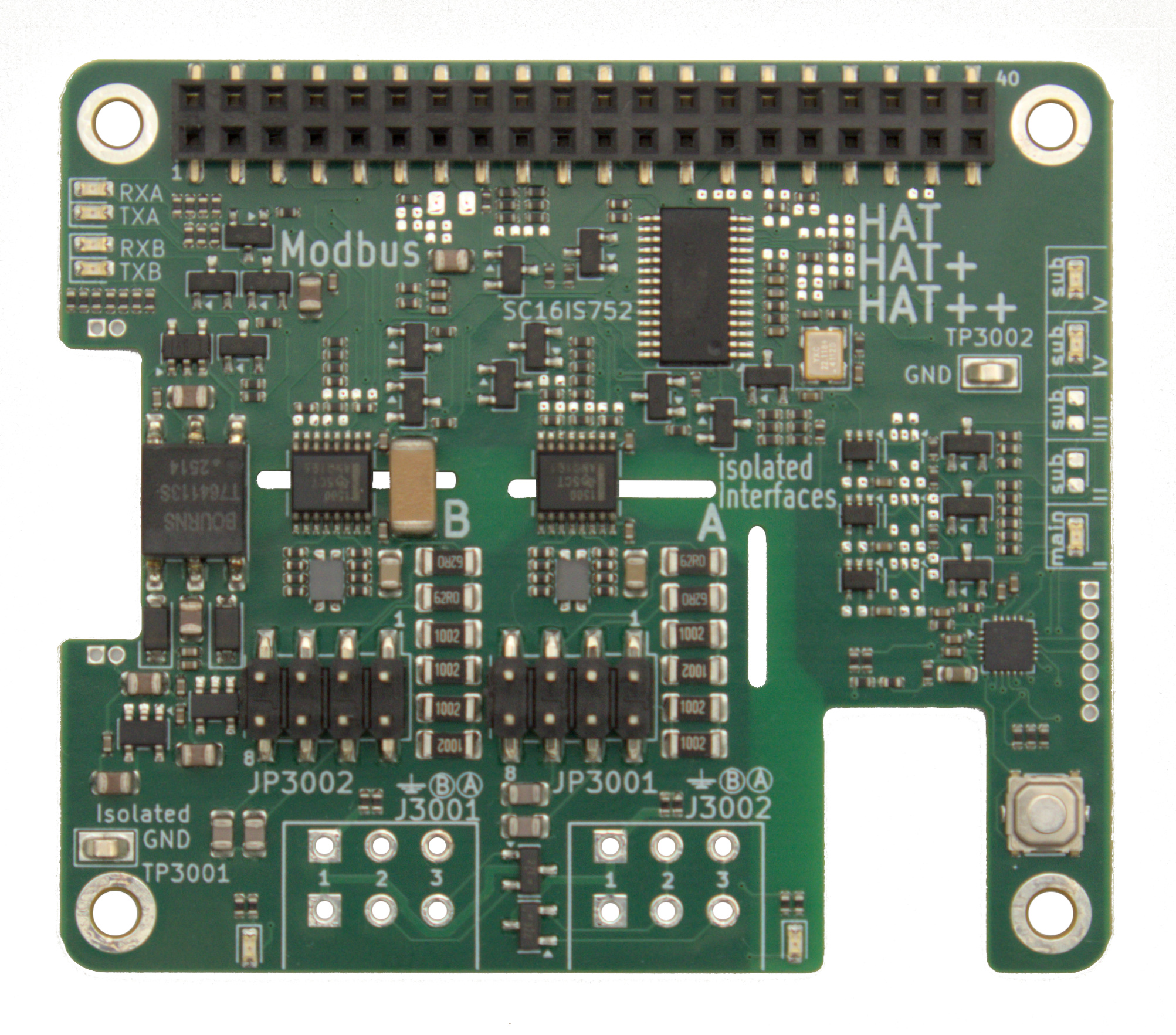 Isolated Dual RS-485 (Modbus) Industrial HAT++ for Raspberry Pi